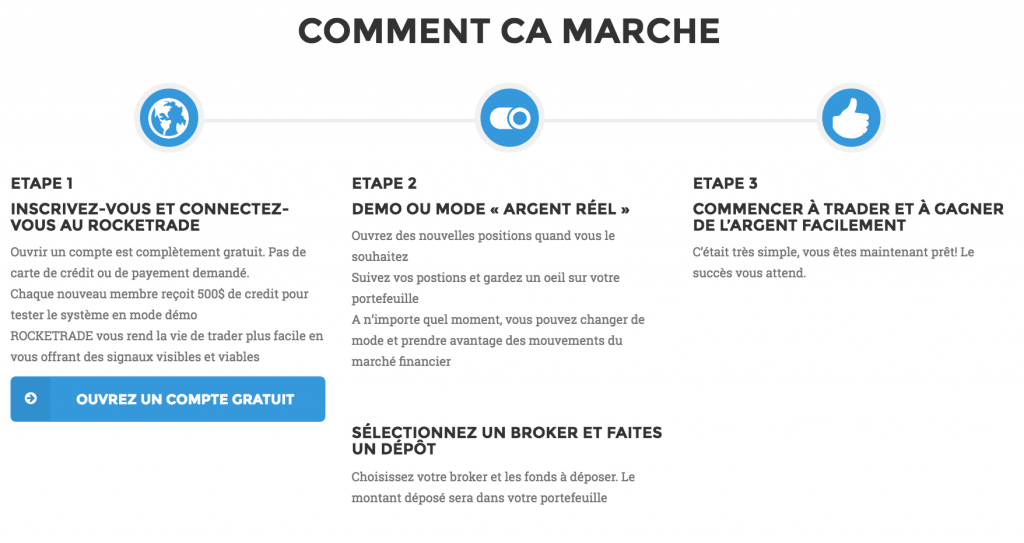 Comment marche rocketrade net