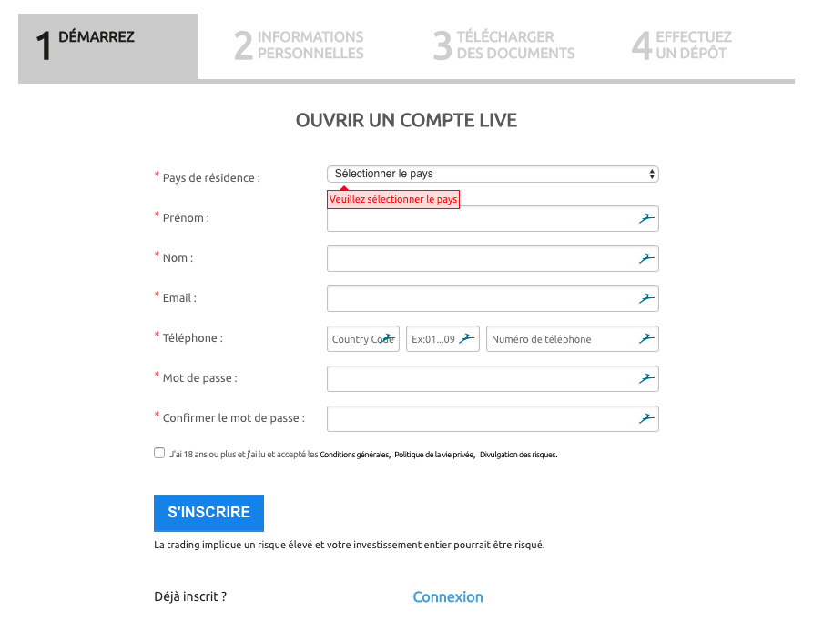 Inscription FinMarket