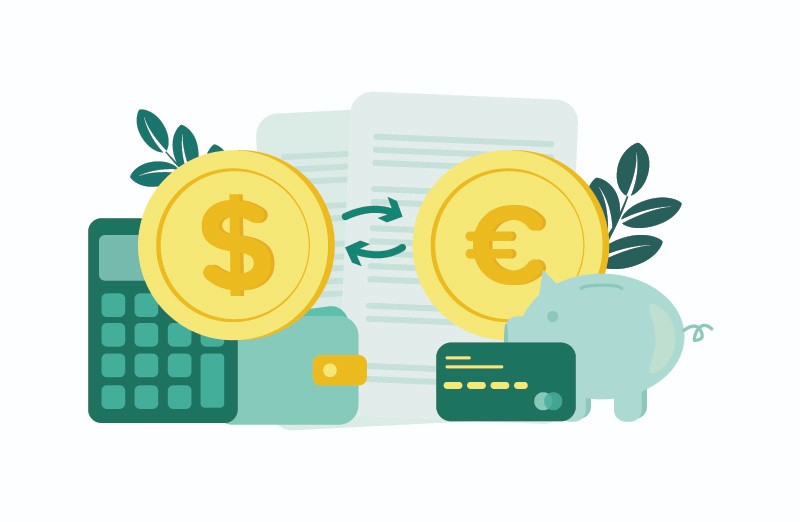 Illustration des opérations de change
